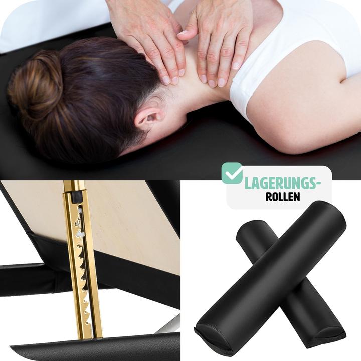 Actual product image tectake Massage table 3 zone with carry back and bolsters
