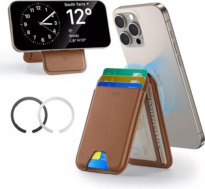 ESR Classic Magnetic Wallet Stand, Caramel Brown