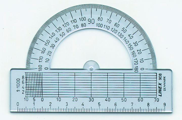 Produktbild Linex Halbkreis-Winkelmesser 80mm (18 cm)