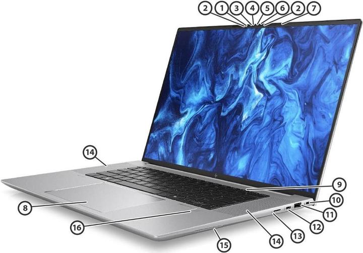 Productafbeelding HP ZBook Studio 16 G11 (16", Intel Core Ultra 7 155H, 32 GB, 1000 GB, DE)