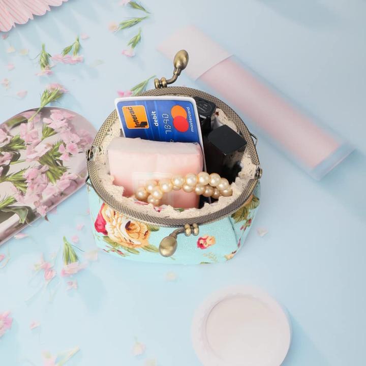 Immagine prodotto Only-Bags.Store Floral Münzgeldbörse Münzgeldbörse Retro Tasche