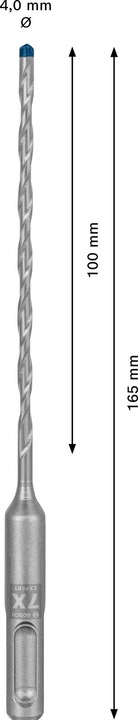 Actual product image Bosch Professional Zubehör Expert SDS plus-7X hammer drill, 4 x 100 x 165 mm (4.0 millimetre)