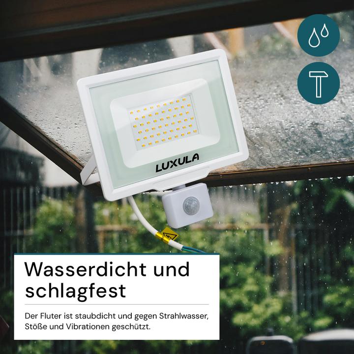 Produktbild Luxula LED-Fluter mit Bewegungsmelder (5000 lm, IP65)