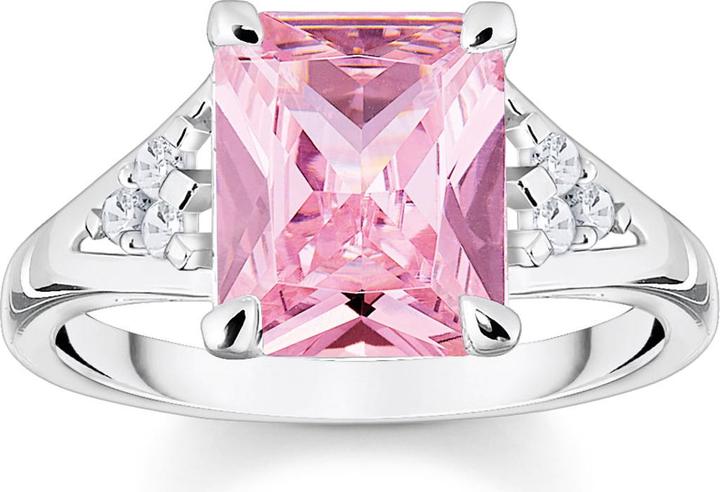 Immagine prodotto Thomas Sabo Anello con pietre bianche e rosa Argento (50, 925 Argento)