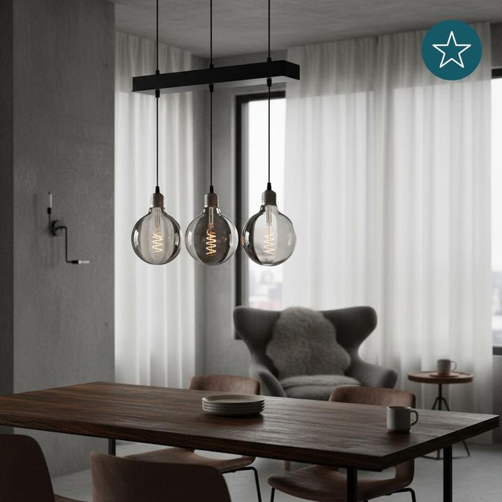 Produktbild Luxula LED-Filament-Lampe, SPIRAL, Globe, E27, 4W, 40lm, 1800K, dimmbar (E27, 40 lm, 1x)