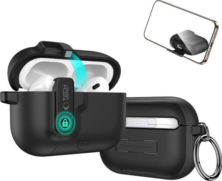 Productafbeelding 4Kom Tech-Protect Slim Haken Apple Airpods Pro 3 Schwarz (Hoofdtelefoon hoes)