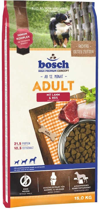 Immagine prodotto Bosch Petfood Agnello e riso per adulti (Adulto, 1 pz., 15000 g)