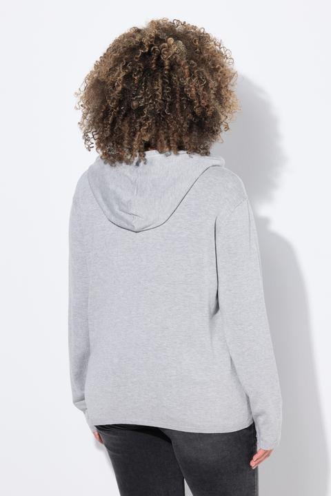 Produktbild Ulla Popken Strickjacke, NYC, Kapuze, Kängurutasche (54)