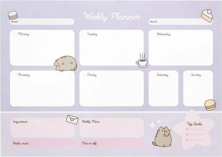 Pusheen – Wochenplaner aus der Moments-Kollektion, 54 A3-Seiten (A3)