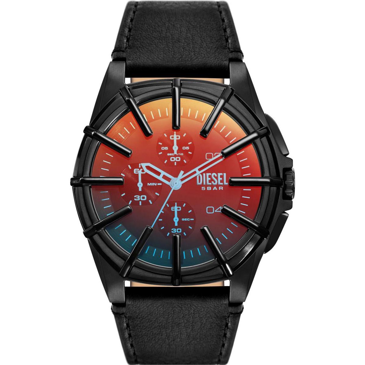 Diesel, Armbanduhr, Framed, Schwarz, (Chronograph, 44 mm)