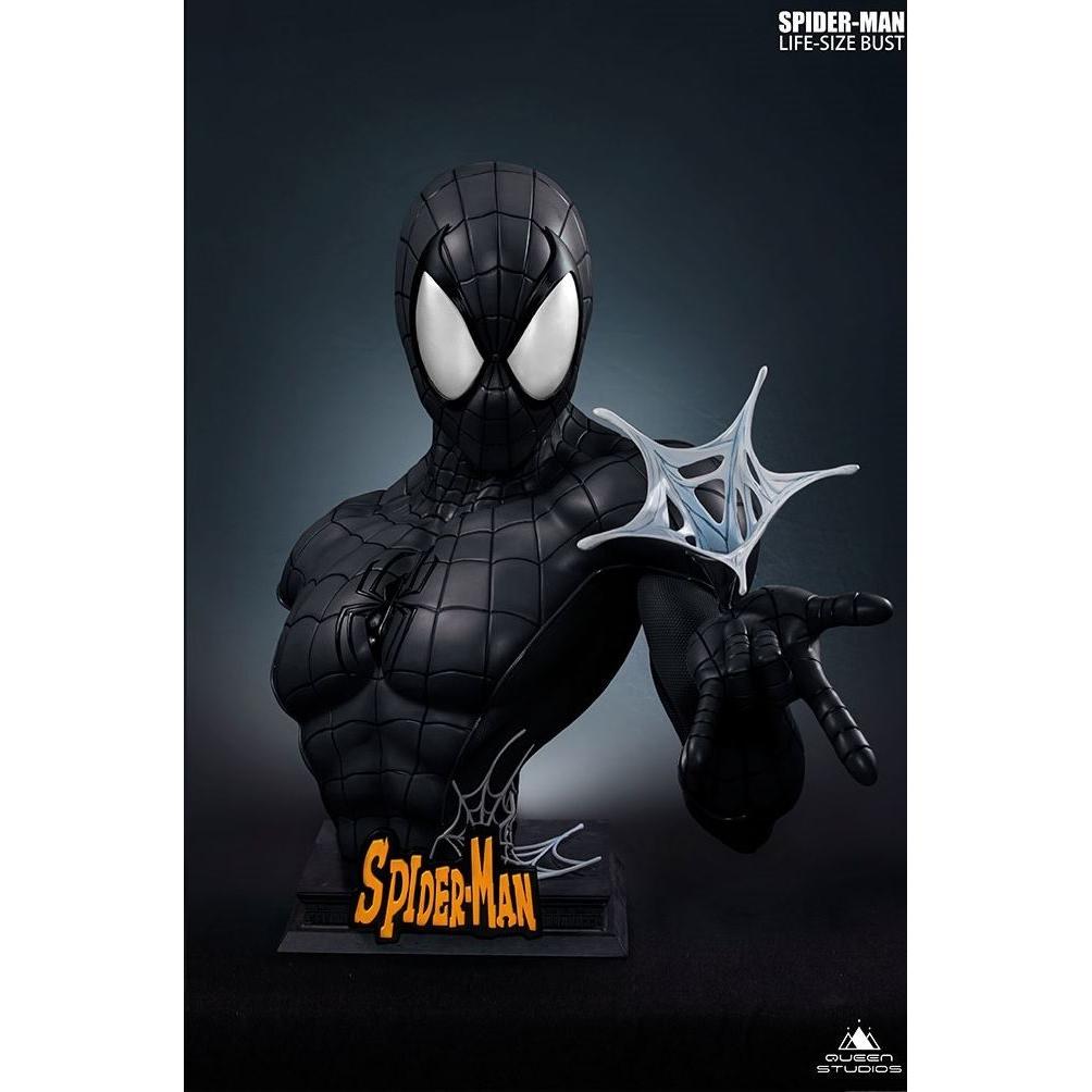 アメコミ QUEEN STUDIOS PETER PARKER 1/1 Comic Spider-Man 1:1 Bust by Queen Studios – Black Version