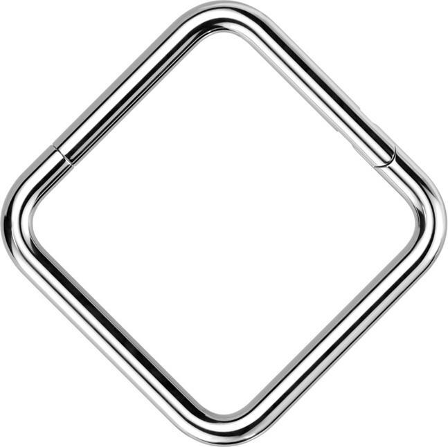 Immagine prodotto Star Piercing Anello micro segmento incernierato argento quadrato (senza ottone, Titanio)