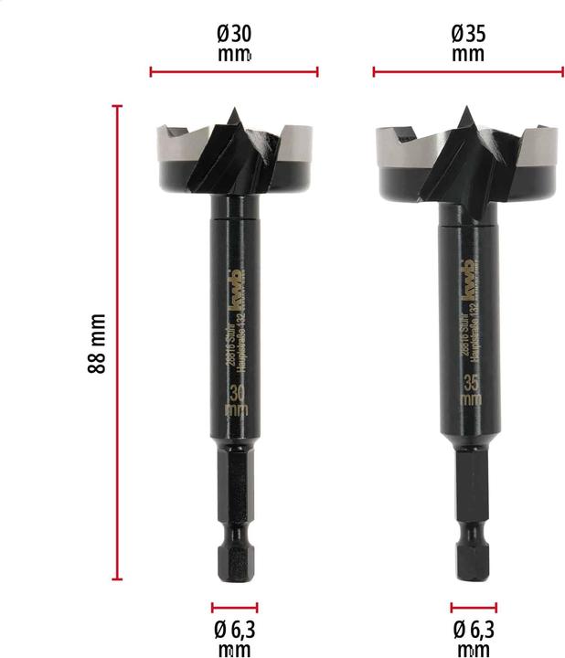 Actual product image kwb Forstner bit set, 706400, 5-piece (25 millimetres)