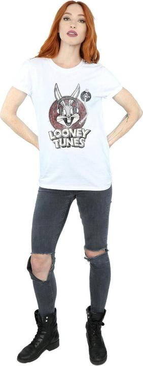 Produktbild Looney Tunes Bugs Bunny Kreis Baumwolle Logo Boyfriend TShirt (3XL)