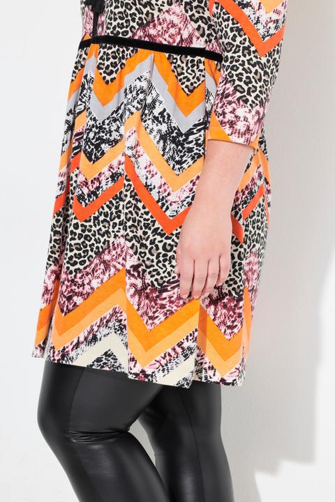 Actual product image Miamoda Longshirt, Zacken- und Animalmuster, 3/4-Ärmel (42)