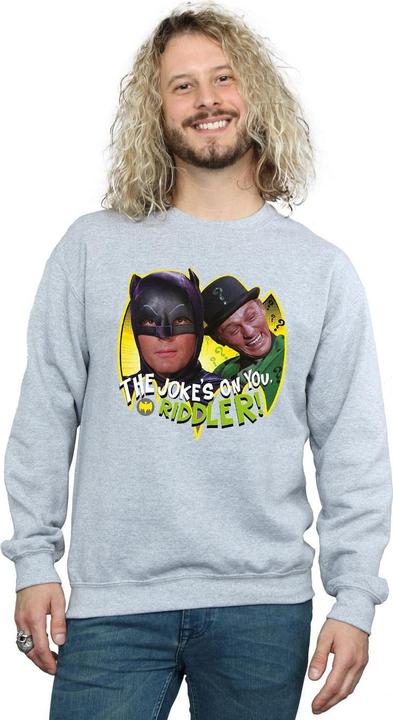 Actual product image Mens Batman TV Series The Riddler Joke Cotton Sweatshirt (L)