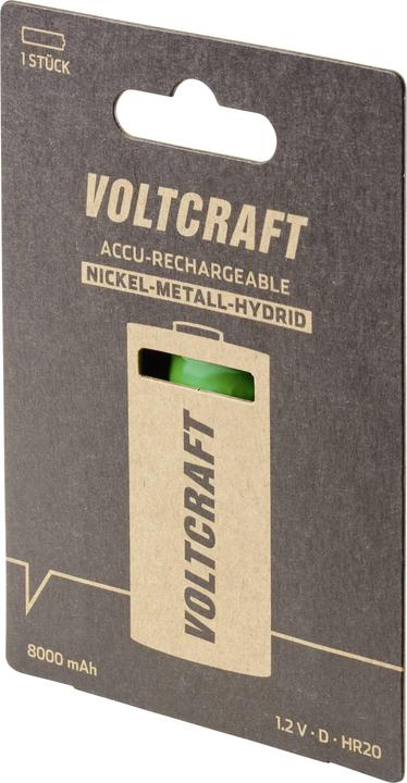 Produktbild Voltcraft HR20 Mono D -Akku NiMH 8000 mAh 1.2 V 1 St. (1 Stk., D, 8000 mAh)