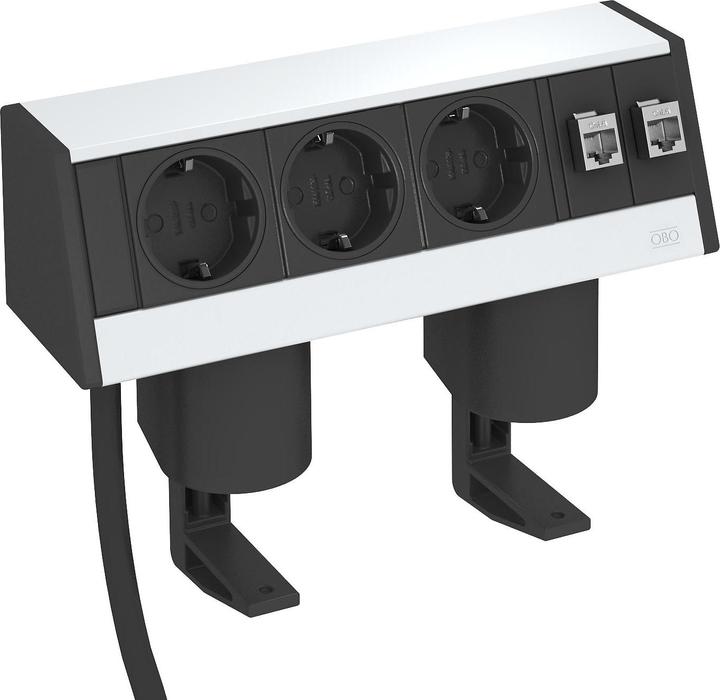 Actual product image OBO Bettermann Deskbox ready for connection (3 x, CEE 7/3, 3 m)