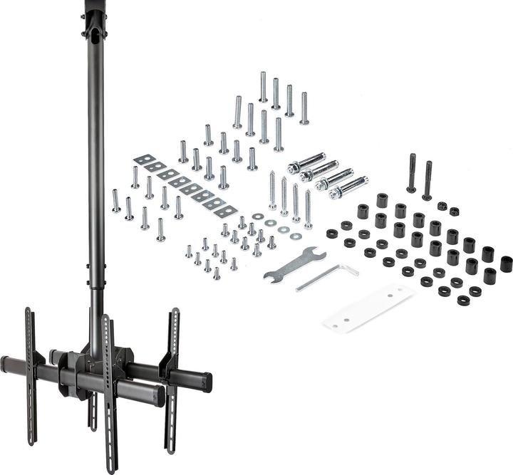 Produktbild StarTech Rücken-an-Rücken dual Deckenhalterung - für 32 bis 70 Zoll Fernseher - Stangenlä (Decke, 75")