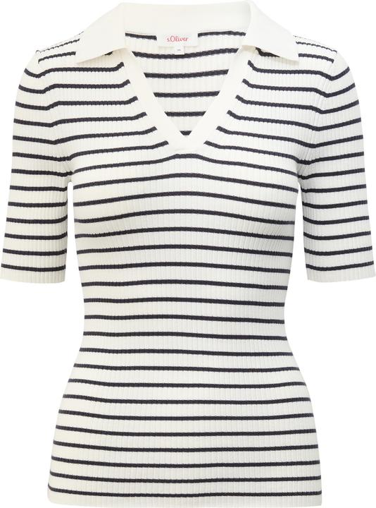 Produktbild s.Oliver Strickpullover Gestreifter Strickpullover aus Viskosemix (42)