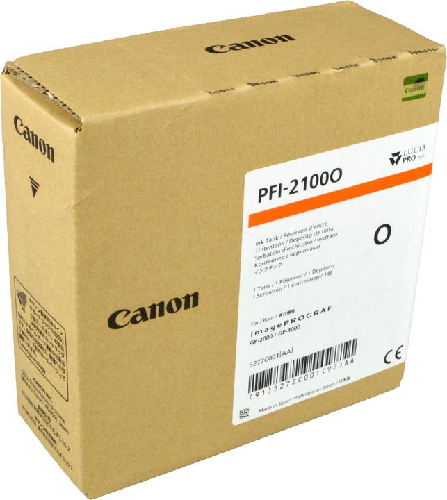 Actual product image Canon PFI-2100 Orange (O)