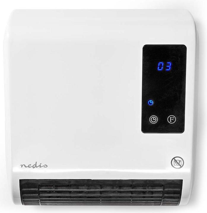 Nedis HTBA20WT Ceramic Fan Heater 20m² White, Grey (2000 W)