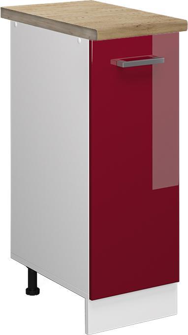 Bordeaux Hochglanz, Rot, Rot Hochglanz, Weiss