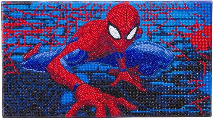 Actual product image Craft Buddy Spiderman, picture 22x40cm Crystal Art canvas