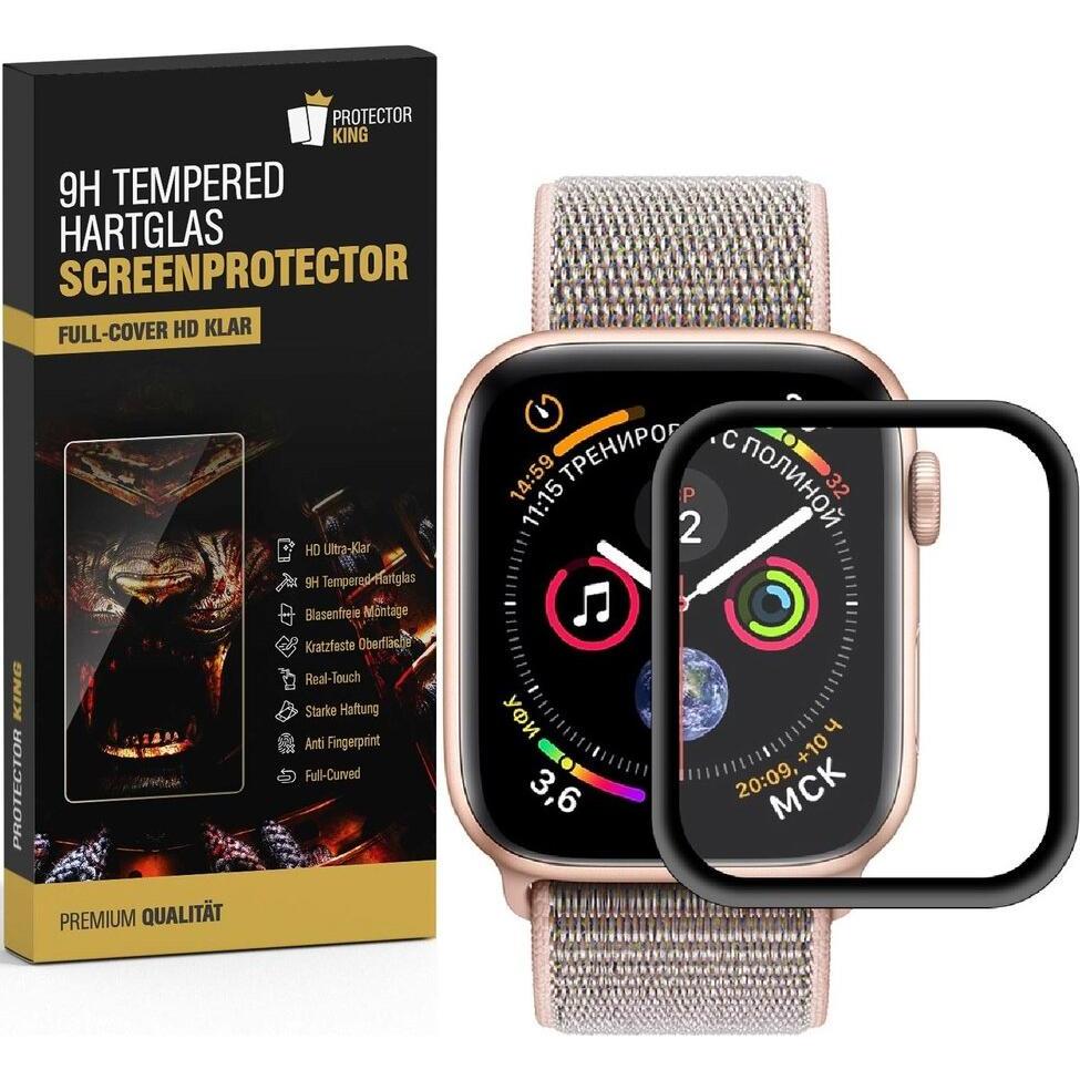 Protectorking 2x echtes Tempered 9H Panzerhartglas 3D KLAR, Smartwatch Schutzfolie