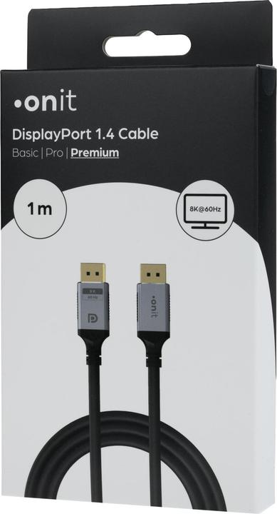 Actual product image Onit Kabel Premium DisplayPort - DisplayPort, 8K/60 Hz, 1 m (1 m)