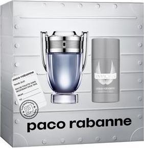 Actual product image Paco Rabanne Invictus Set Eau De Toilette 100ml + Deodorant Stick (Body care set, Perfume set)