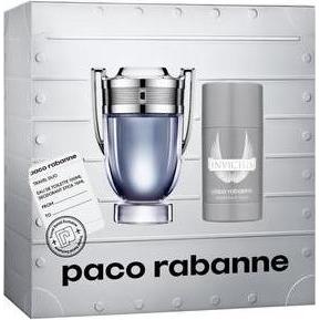 Paco Rabanne, Set regalo bellezza, Invictus Set Eau De Toilette 100ml + Deodorant Stick (Set di profumi)