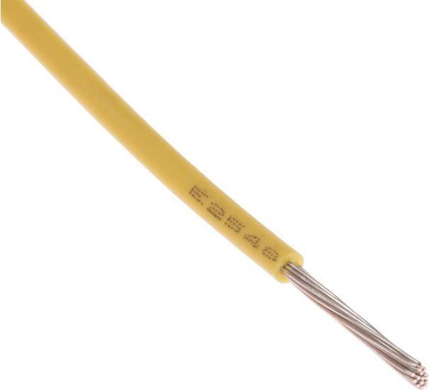 Produktbild RS PRO UL11028 Hook-up wire 22AWG Yellow 100m (100 m)