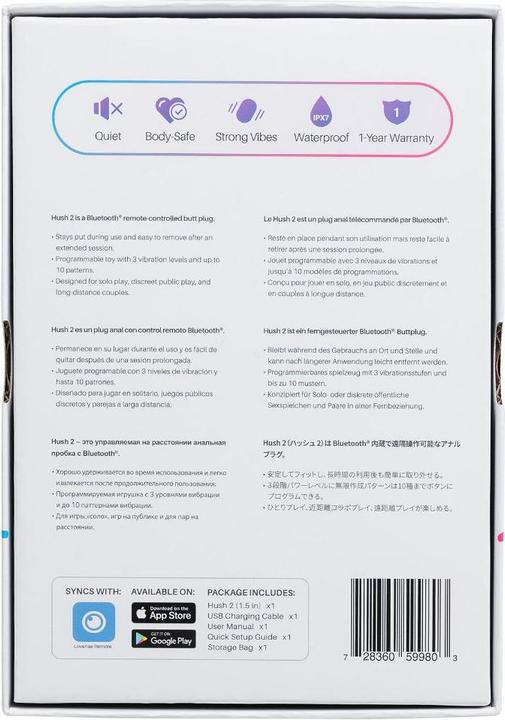 Immagine prodotto Lovense Hush 2 Butt Plug