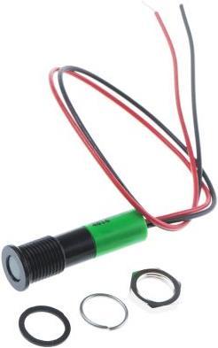 Produktbild RS PRO LED 8mm Chromblende 220Vac Grün +Kabel