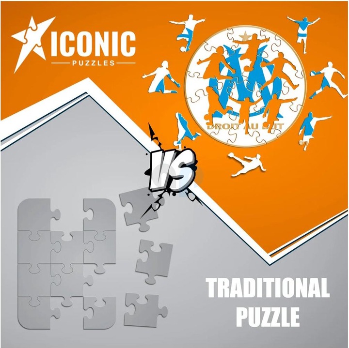 Image du produit Iconic Olympique de Marseille - Logo - Puzzle en bois Taille L (500 pièces) (500 pièces)