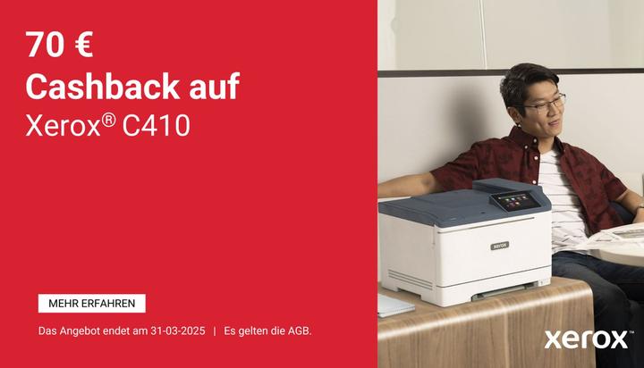 Actual product image Xerox C410 A4 40ppm Duplex Printer PS3 P (Laser, Colour)