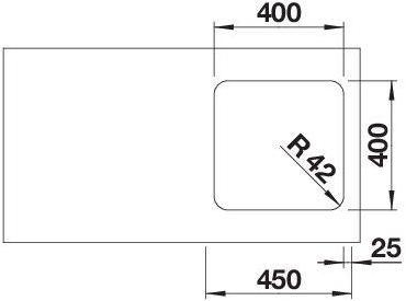 Produktbild Blanco Solis 400-U (Unterbauspüle, 44 cm, 44 cm)