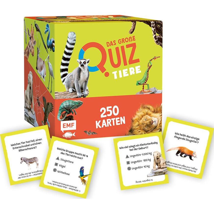 Edition Fischer Kartenbox: Das grosse Quiz – Tiere (Deutsch)