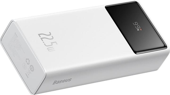 Actual product image Baseus EnerFill FP41 30000mAh 22.5W Powerbank mit Simple USB-A - USB-C 3A 30cm Kabel - Weiss (30000 mAh, 22.50 W, 111 Wh)