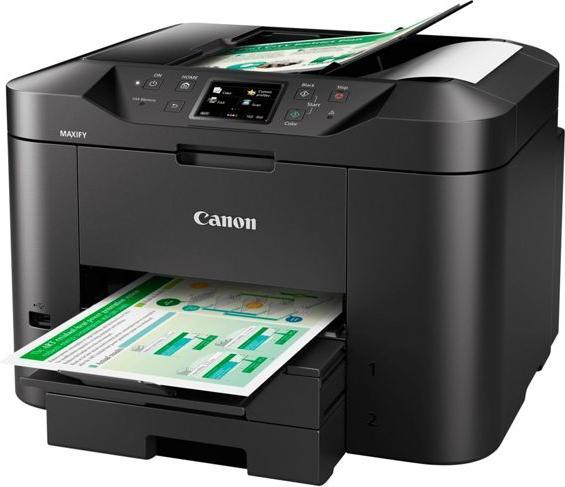 Produktbild Canon MAXIFY MB2755 Schwarz A4 MFP Farb Drucker drucken kopieren scannen fax Wlan Lan Cloud-Link (Tintenpatrone, Schwarz-Weiss)
