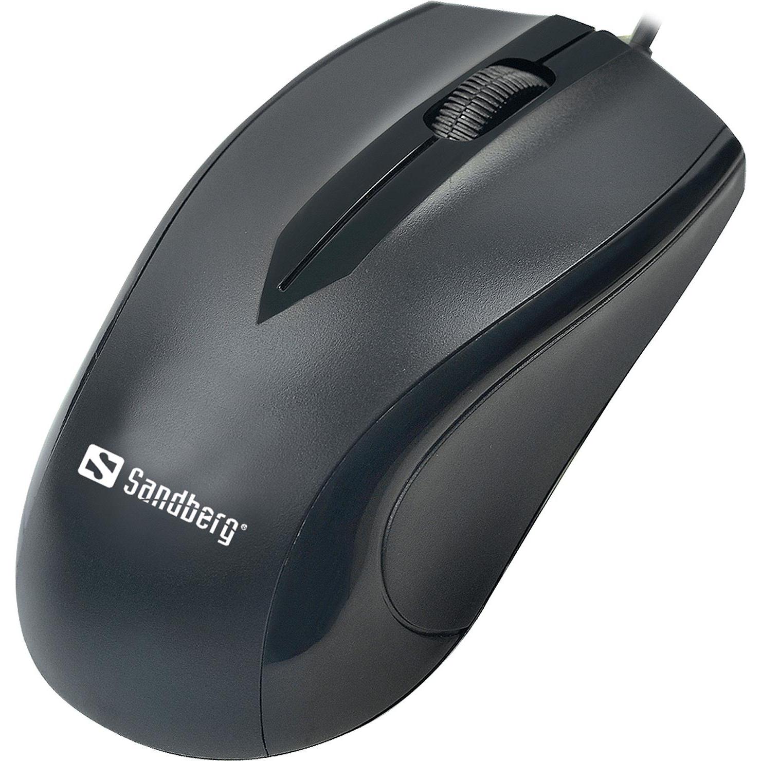 Sandberg 631-04 (Kabelgebunden), Maus, Schwarz