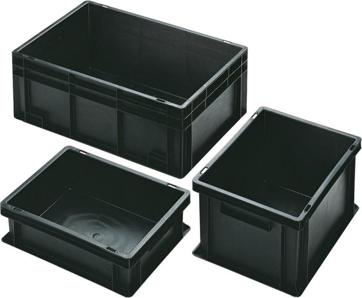 Utz Standard storage container, ESD, 400 x 300 x 220 mm, bottom drum