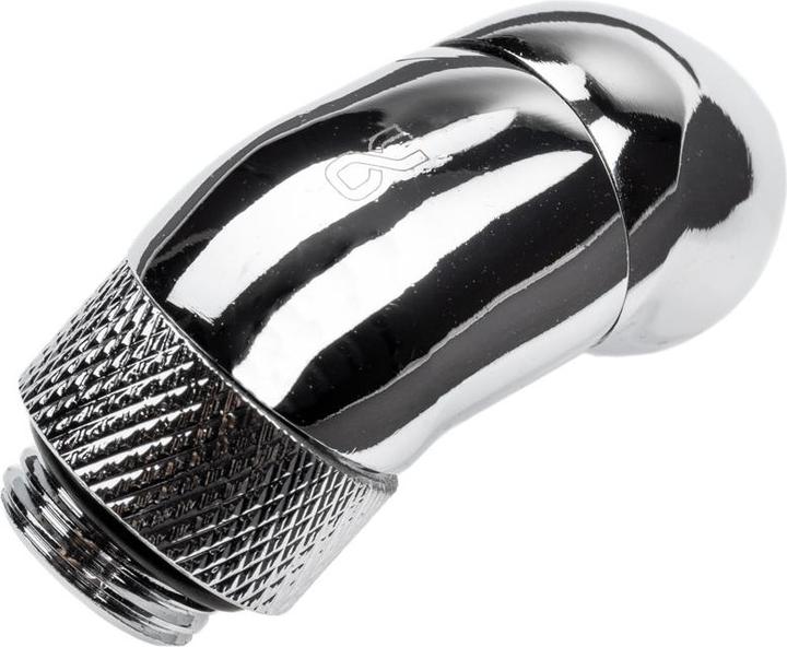 Actual product image Alphacool Icicle angle adapter double 45° rotatable G1/4 AG to G1/4 IG