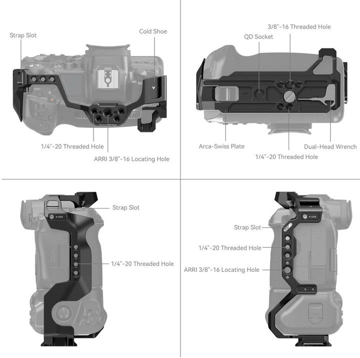 Actual product image SmallRig 3464 Camera kit for EOS R5/R6 with BG R10 battery grip (Cage)