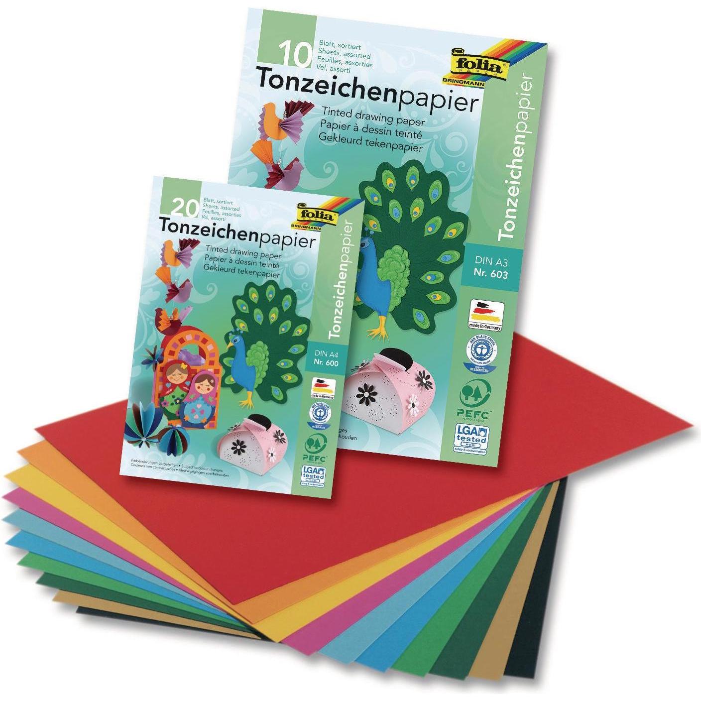 Folia, Bastelpapier, Tonpapier (130 g/m², 10 x)
