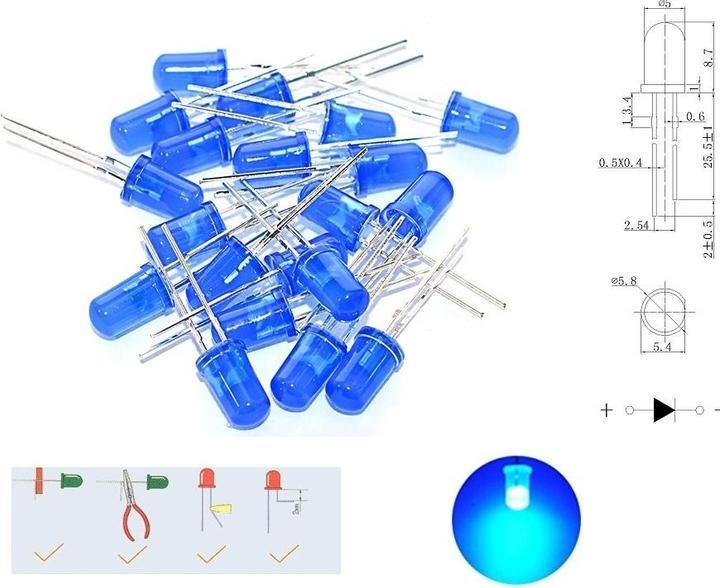 Produktbild OEM LED Blau 5mm