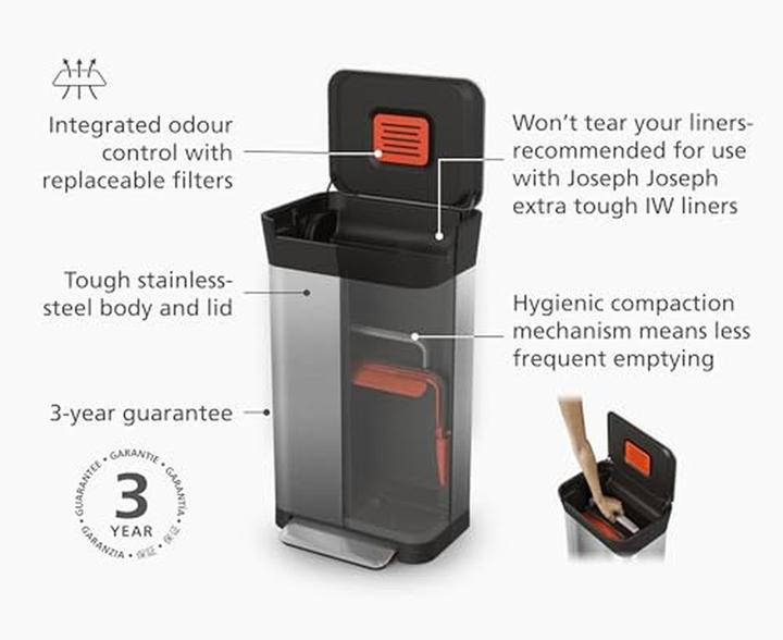 Actual product image Joseph Joseph Recycling Station Titanium (30 l)
