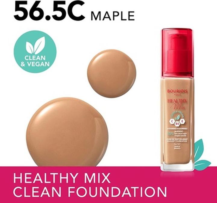 Immagine prodotto Bourjois Fondotinta radiante Healthy Mix Clean & Vegan (56,5C Acero)