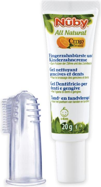 Image du produit Nuby Nûby All Natural brosse à dents à doigts et gel dentifrice 20g